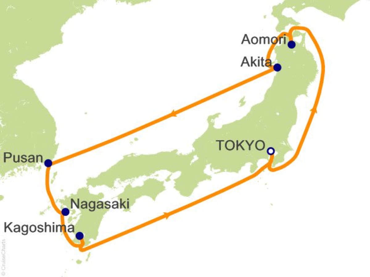 日本発着クルーズで初めての東北コースです