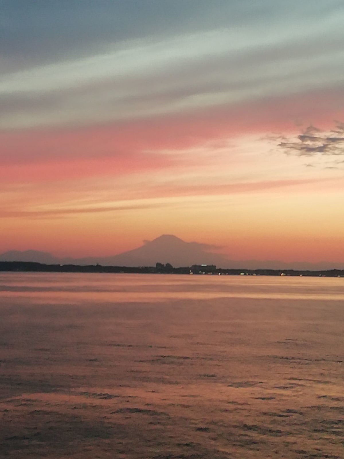 ふたたび富士山に見送られ、横浜港より出港しました。