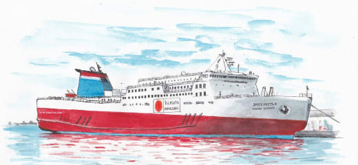 新造船の完成想像図 Cruisemans