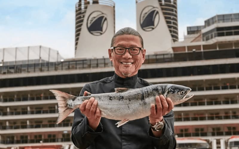 ホーランド・アメリカ、森本正治シェフが鮮魚アンバサダーに就任、世界的な鮮魚プログラムを向上