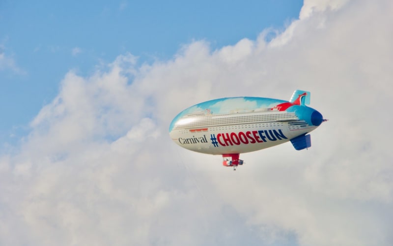 カーニバル・クルーズ・ラインの「#ChooseFun AirShip」が北東部の空中散歩を開始、セント・ジュード小児研究病院へ寄付