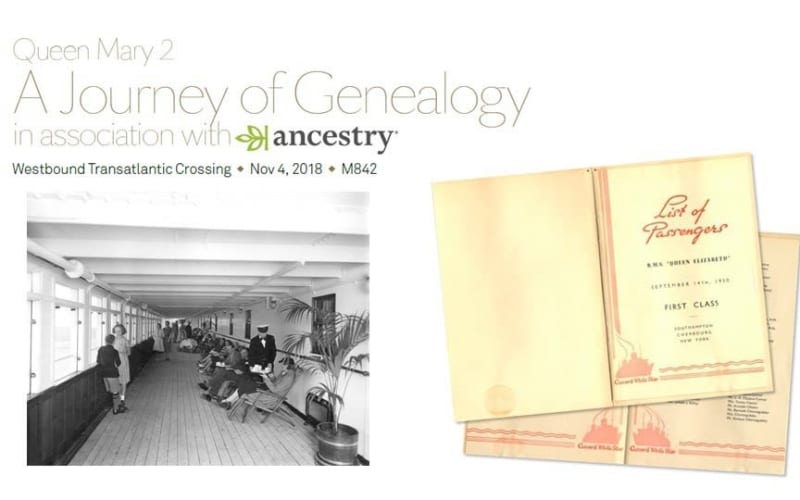 キュナードとAncestry.comが協力し、クイーン・メリー2号で「A Journey of Genealogy」イベントを開催