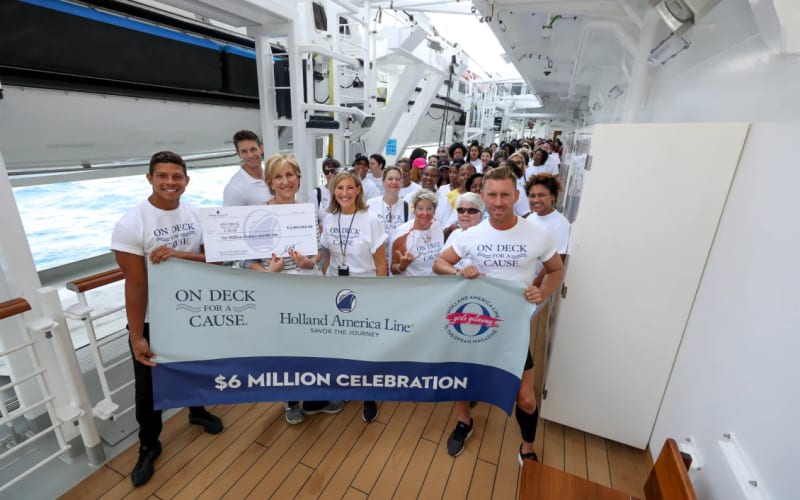 ホーランド・アメリカ、がん患者サポートのための寄付が6百万ドルを達成