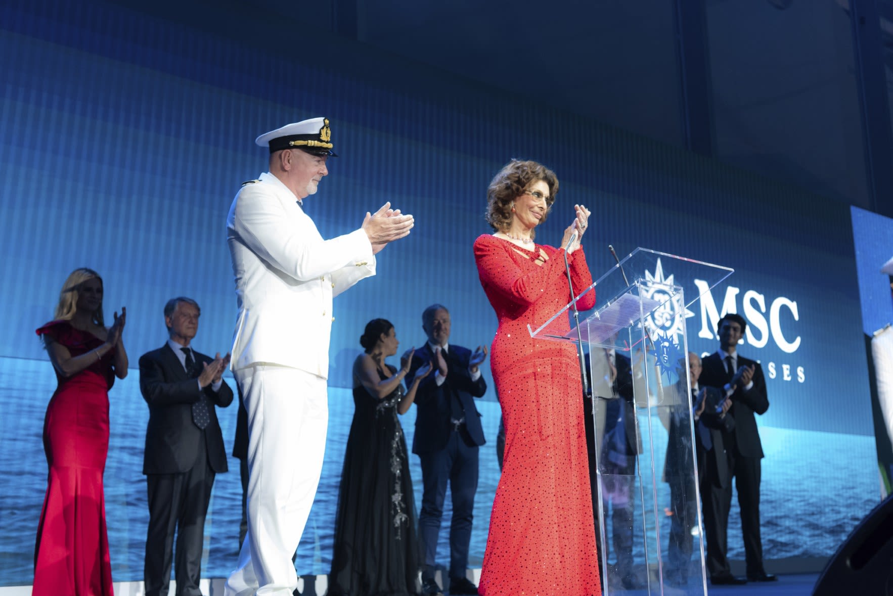 MSCシービュー時のソフィア・ローレン氏