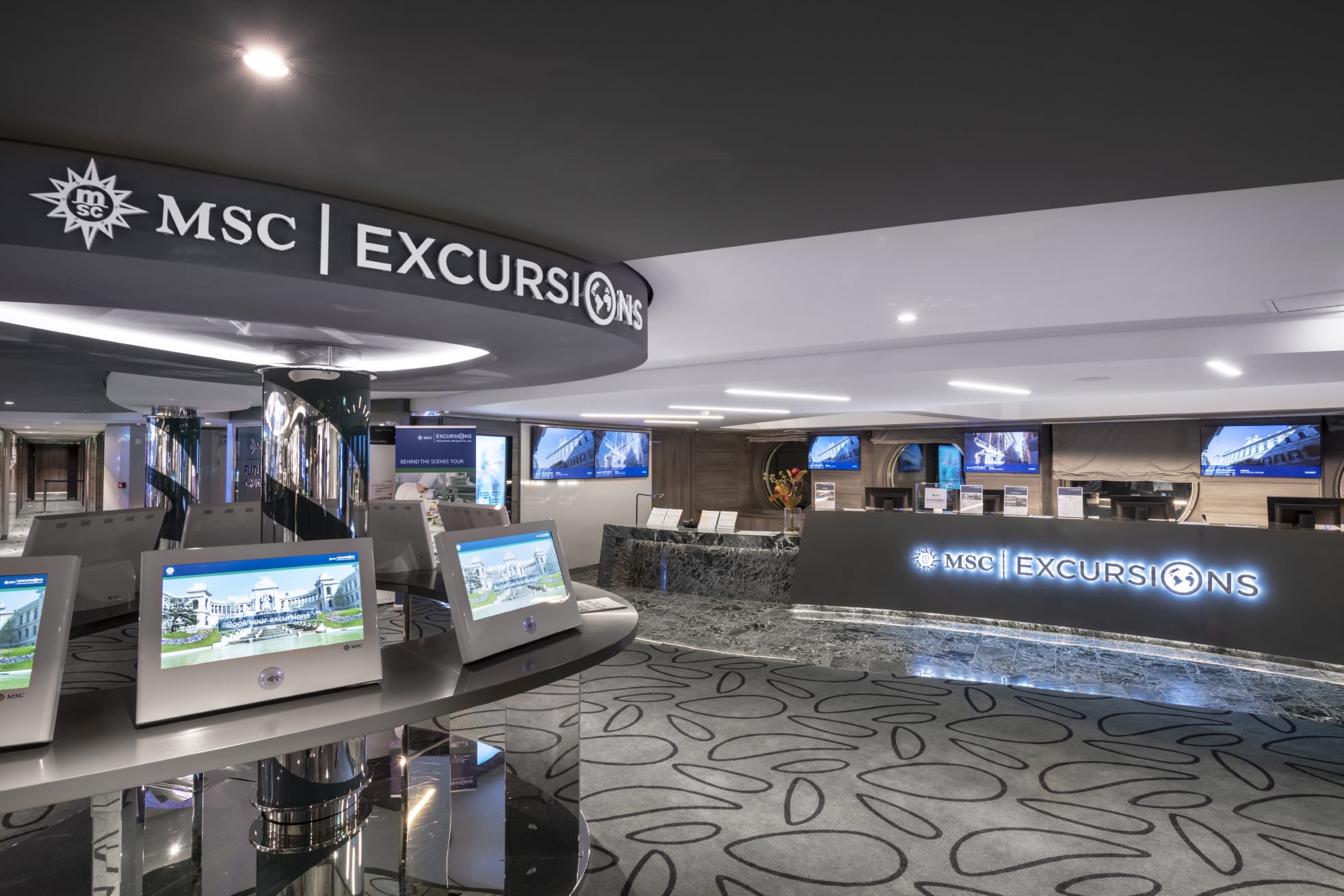 エクスカーションデスクの例／MSCベリッシマ