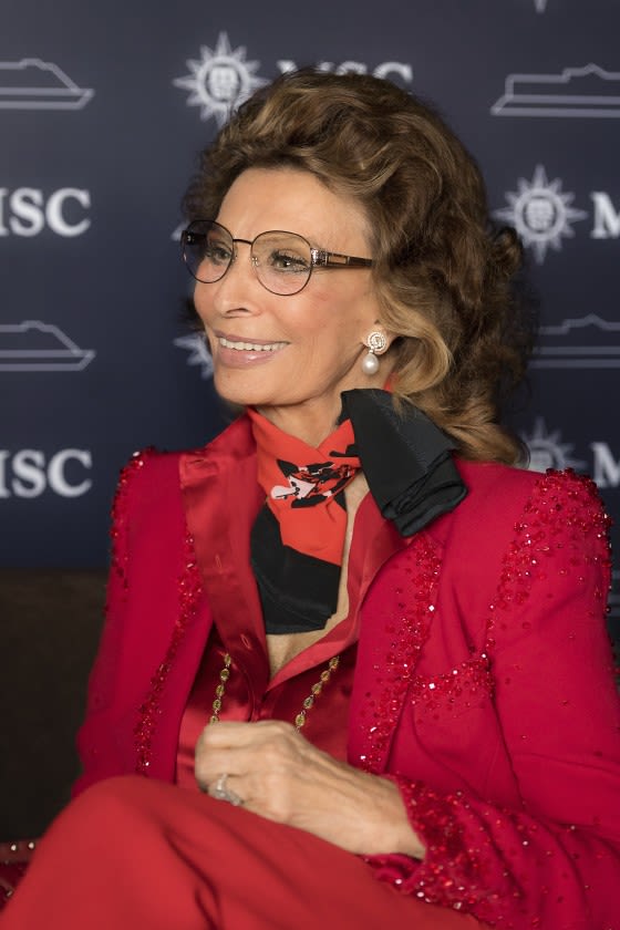 MSCシーサイド命名式時のソフィア・ローレン氏