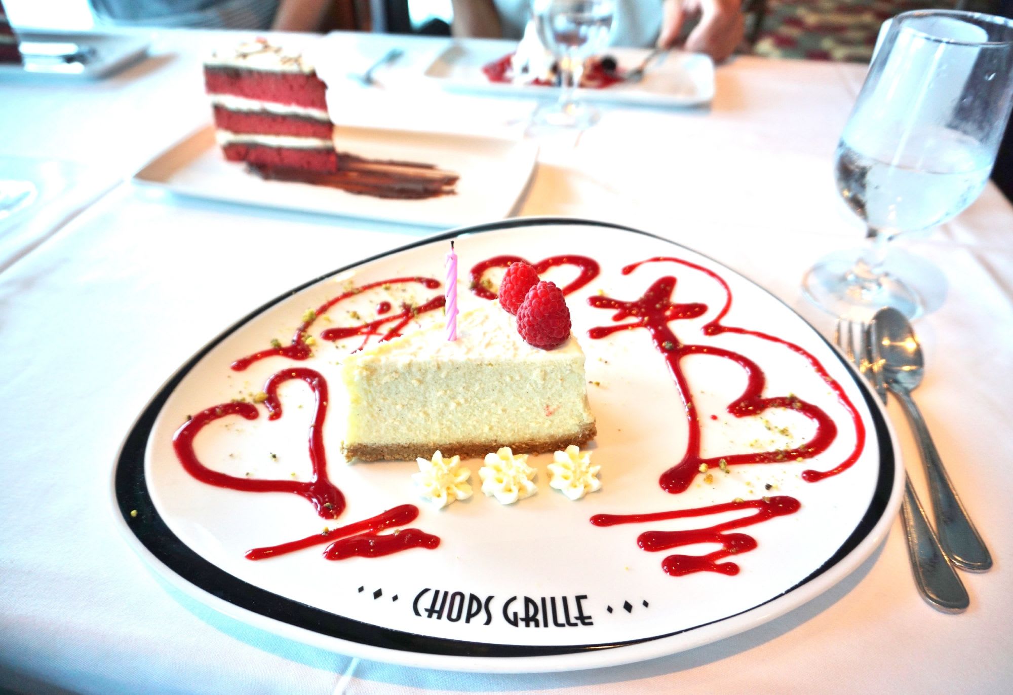 スペシャリティレストランランチでのバースデーチーズケーキ