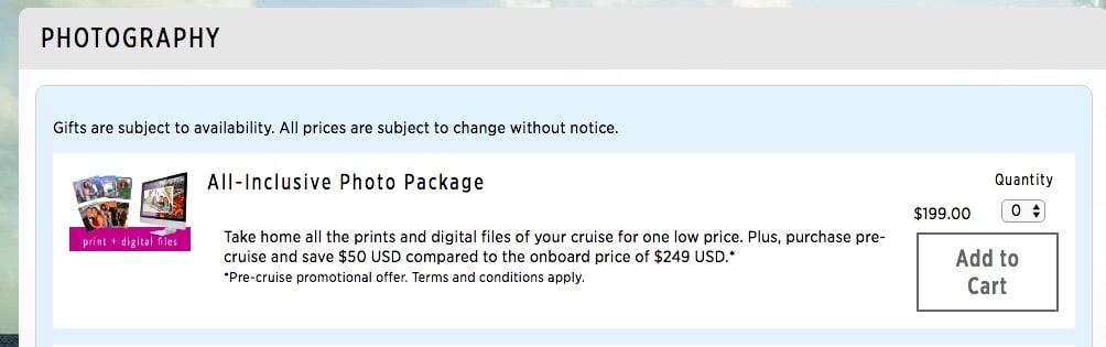 全部買いパッケージの事前予約。$199でした。