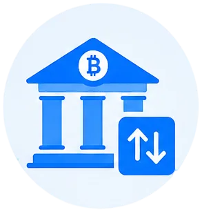 Centralized crypto exchange development icon
