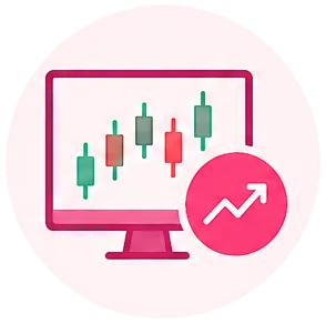 Crypto derivatives exchange development icon