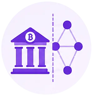 Hybrid crypto exchange development icon