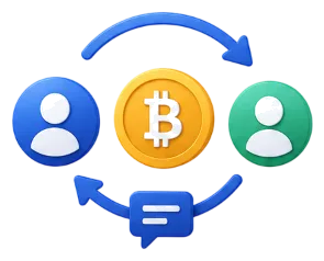 P2P Trading CEX 3D icon