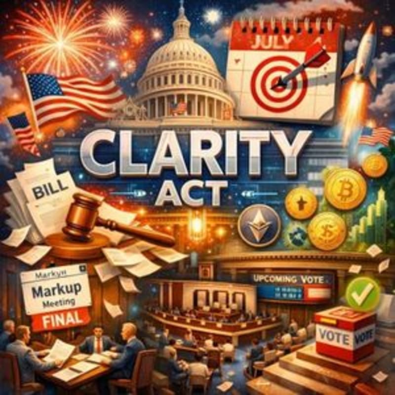 July 4 Target Set For CLARITY Act: Last Markup This Month, Floor Vote In June