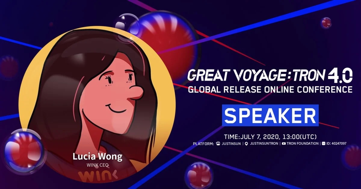 WINk CEO speaks behind avatar at TRON event