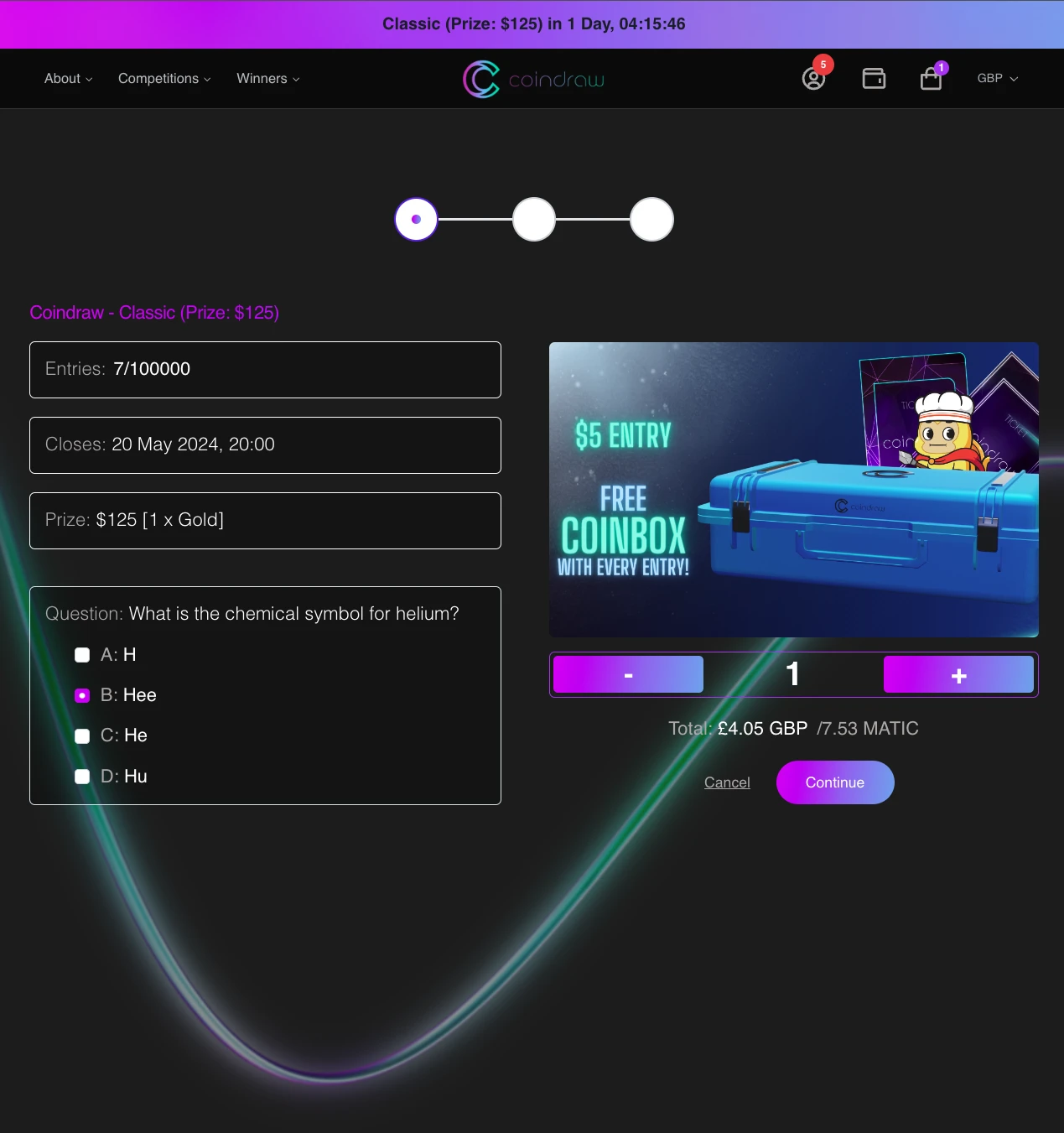 Coindraw Platform Interface