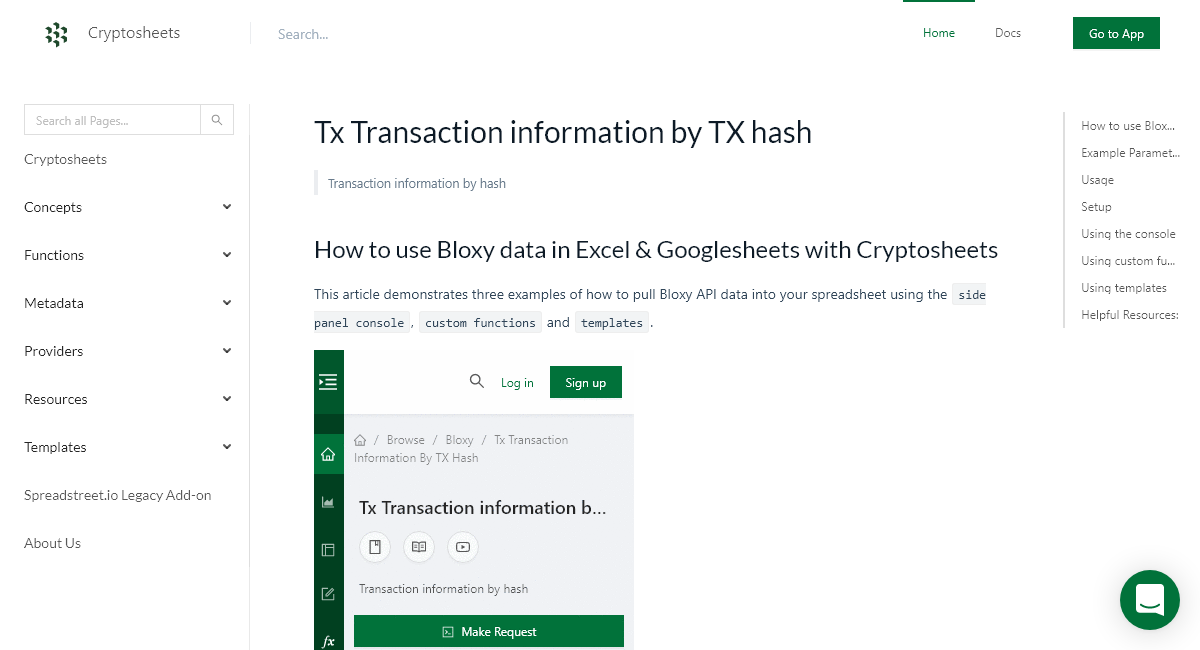 How to pull Tx Transaction information by TX hash data from Bloxy into