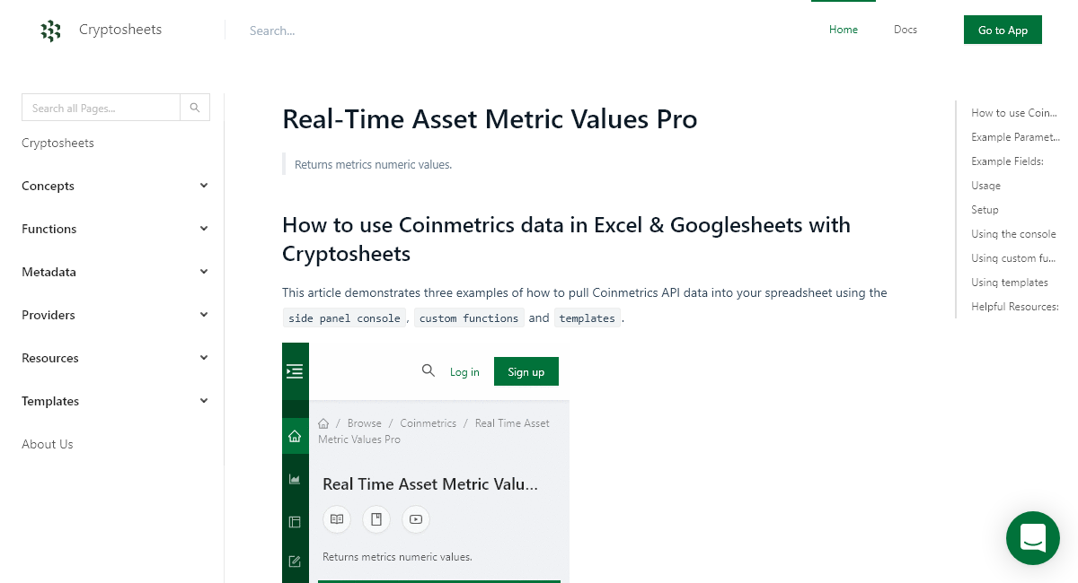 How to pull RealTime Asset Metric Values Pro data from Coinmetrics