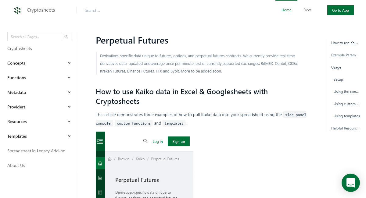 How to pull Perpetual Futures data from Kaiko into Excel and Google How to pull Perpetual Futures data from Kaiko into Excel and Google
