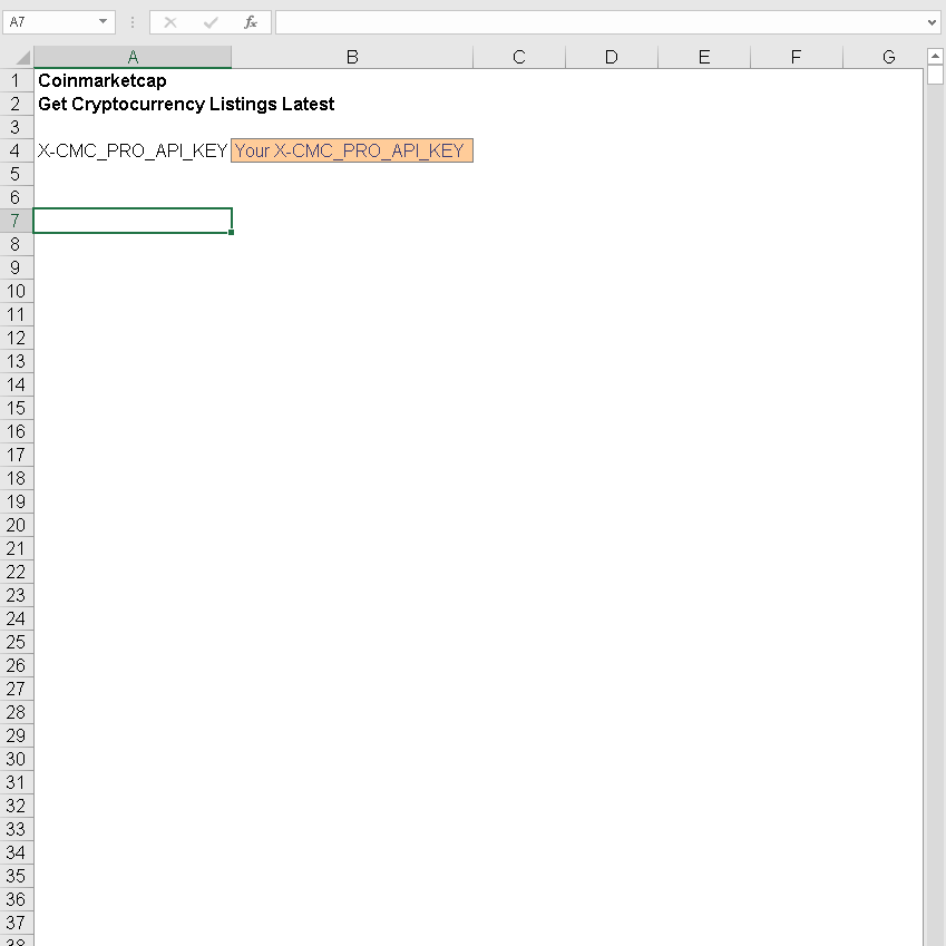 coinmarketcap api for excel mac