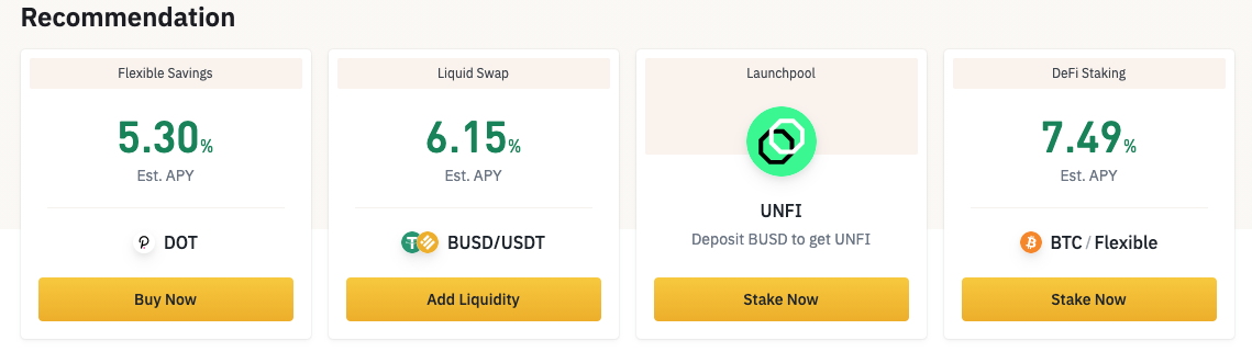 Passive Income with Binance