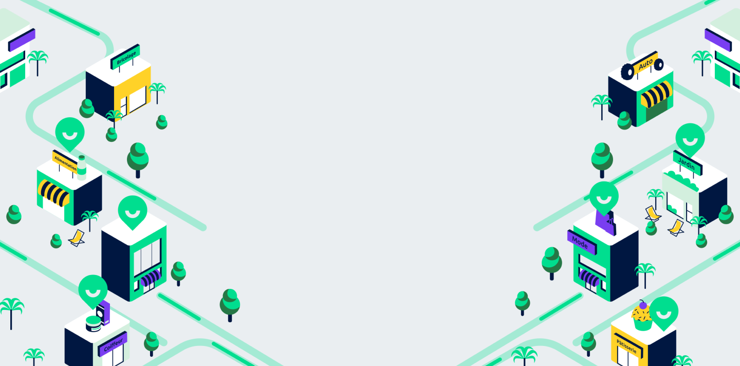 Fond avec ville en isométrie