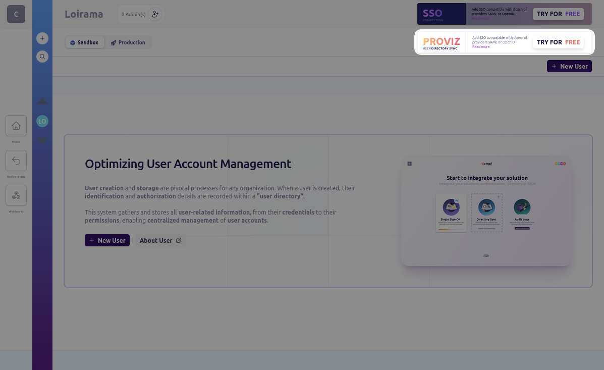 Cryptr Dashboard - Activate PROVIZ Connection