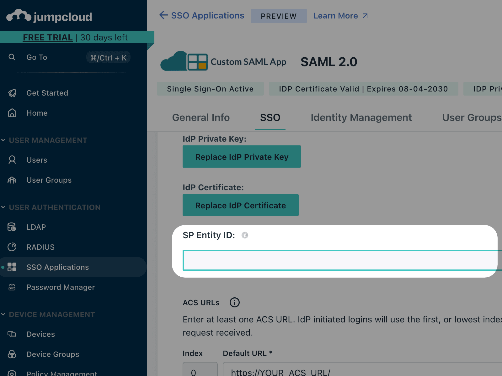 SSO Jumpcloud integration with Cryptr