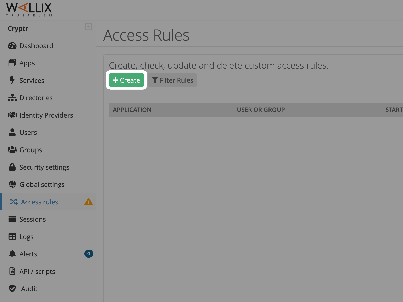 SSO Wallix integration with Cryptr