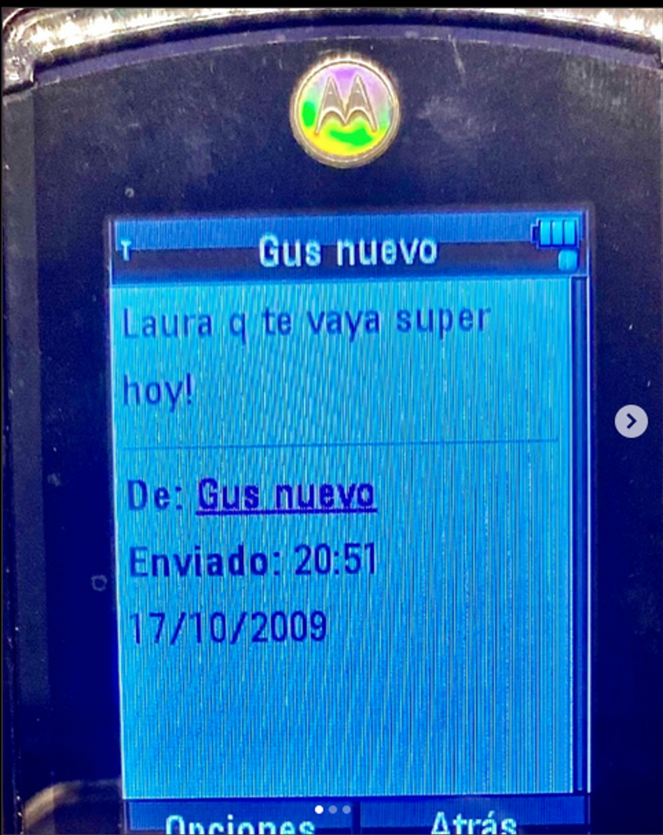 Fotografía al celular de Laura Cerati (imagen publicada vía Instagram).
