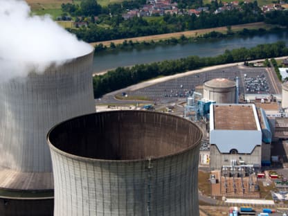 Vue aérienne du CNPE de Saint-Laurent-des-Eaux, Loir-et-Cher @Marc Didier, PWP