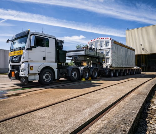 Orano, BIPLAN, Dernier et 272ème transports de combustibles usés de la centrale nucléaire de Fessenheim à l'usine de traitement des combustibles usés de La Hague. Cotentin
