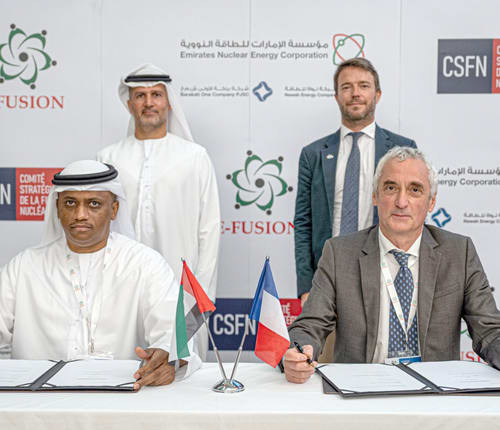 Photo de la signature d'un MoU entre le CSFN et ENEC en 2022