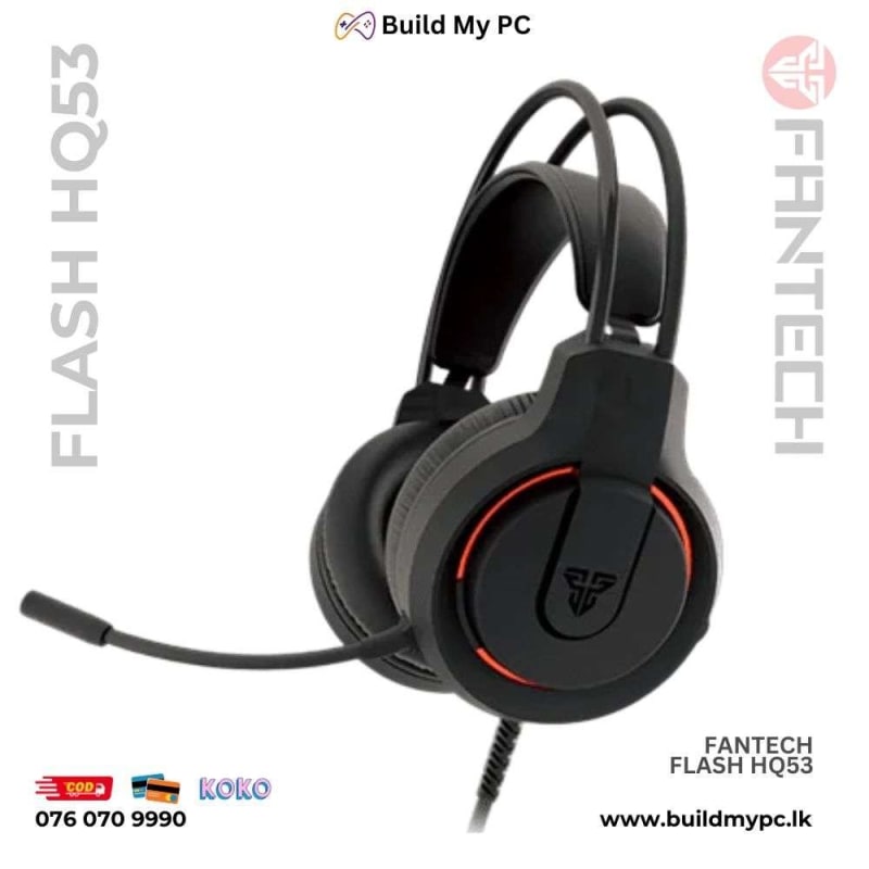 Fantech Flash Red HQ53 Headset Build My PC Sri Lanka