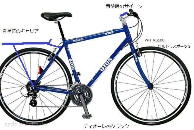 栃木県足利市 GIOS (ジオス) ミストラル の盗難自転車