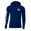 Discmania Shield Logo Hooded T-Shirt (Long Sleeve)- Cooling Performance Blend T-Shirt (Long Sleeve) - 1