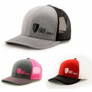 DGA Name and Basket Logo Mesh SnapBack Baseball Cap - Mesh Snapback Baseball Cap