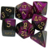 Chessex - Mini Poly 7 Dice Set - Gemini Black-Purple w/Gold