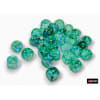Chessex - 12mm 36ct d6 Block - Borealis Luminary Kelp/Light Green