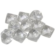 Poly 7 Dice Set: Translucent Clear w/White Thumb Nail