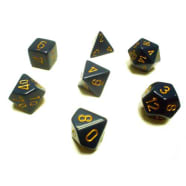 Poly 7 Dice Set: Opaque Dusty Blue w/Copper Thumb Nail