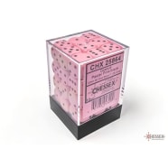 12mm d6 Dice Block: Opaque Pastel Pink/Black Thumb Nail