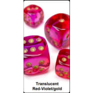 Ten d10 Set: Gemini Luminary: Translucent Red-Violet/Gold Thumb Nail