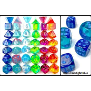 Poly 7 Dice Set: Gemini Luminary Blue-Blue/Light Blue Thumb Nail