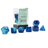 Poly 7 Dice Set: Gemini Luminary Blue-Blue/Light Blue Thumb Nail