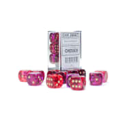 16mm d6 Dice Block: Gemini Luminary Red-Violet/Gold Thumb Nail