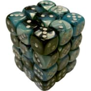 12mm d6 Dice Block: Gemini Black-Shell w/White Thumb Nail