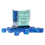 12mm d6 Dice Block: Gemini Luminary Blue-Blue/Light Blue (36ct) Thumb Nail