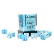 12mm d6 Dice Block: Gemini Luminary Pearl Turquoise-White/Blue (36ct) Thumb Nail