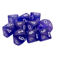 Ten d10 Set: Borealis Luminary: Purple/White Thumb Nail