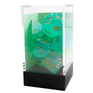 Poly 7 Dice Set: Borealis Luminary: Light Green/Gold Thumb Nail